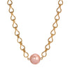 1928 Jewelry Rosabella Round Raspberry Faux Pearl Ladder Chain Necklace 16