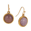 1928 Jewelry Round Lilac Stone Drop Earrings