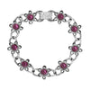 1928 Jewelry Channel Crystal Floral Bloom Link Bracelet