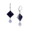 1928 Jewelry Square Gemstone & Crystal Drop Dangling Earrings