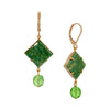 1928 Jewelry Square Gemstone & Crystal Drop Dangling Earrings