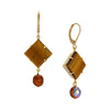 1928 Jewelry Square Gemstone & Crystal Drop Dangling Earrings