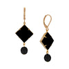 1928 Jewelry Square Gemstone & Crystal Drop Dangling Earrings