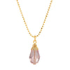 1928 Jewelry Rosaline Pink Teardrop Crystal Pendant Necklace 16