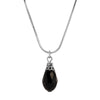 1928 Jewelry Snake Chain Lux Glass Teardrop Pendant Necklace 15
