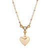 1928 Jewelry Puffed Heart Faux Pearl Pendant Necklace 16