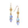 1928 Jewelry Glass Teardrop Crystal Beaded Dangling Earrings