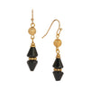 1928 Jewelry Glass Teardrop Crystal Beaded Dangling Earrings