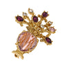 1928 Jewelry Imperial Amethyst Flower Crystal Vase Brooch
