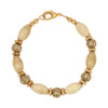 1928 Jewelry Piedra Preciosa Gemstone Gold Link Bracelet
