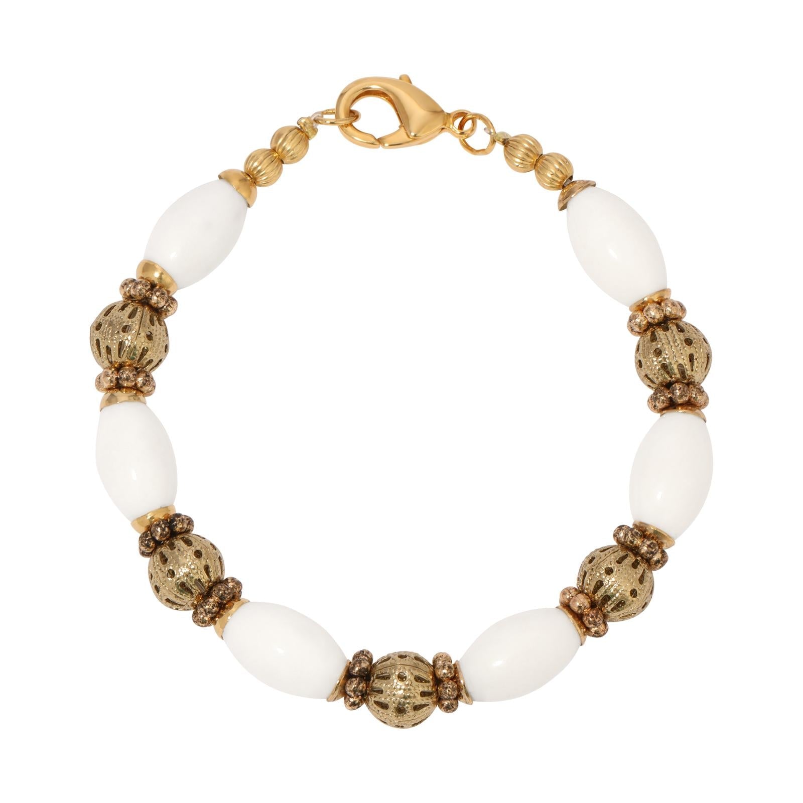 1928 Jewelry Piedra Preciosa Gold Link Bracelet