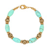 1928 Jewelry Piedra Preciosa Gemstone Gold Link Bracelet