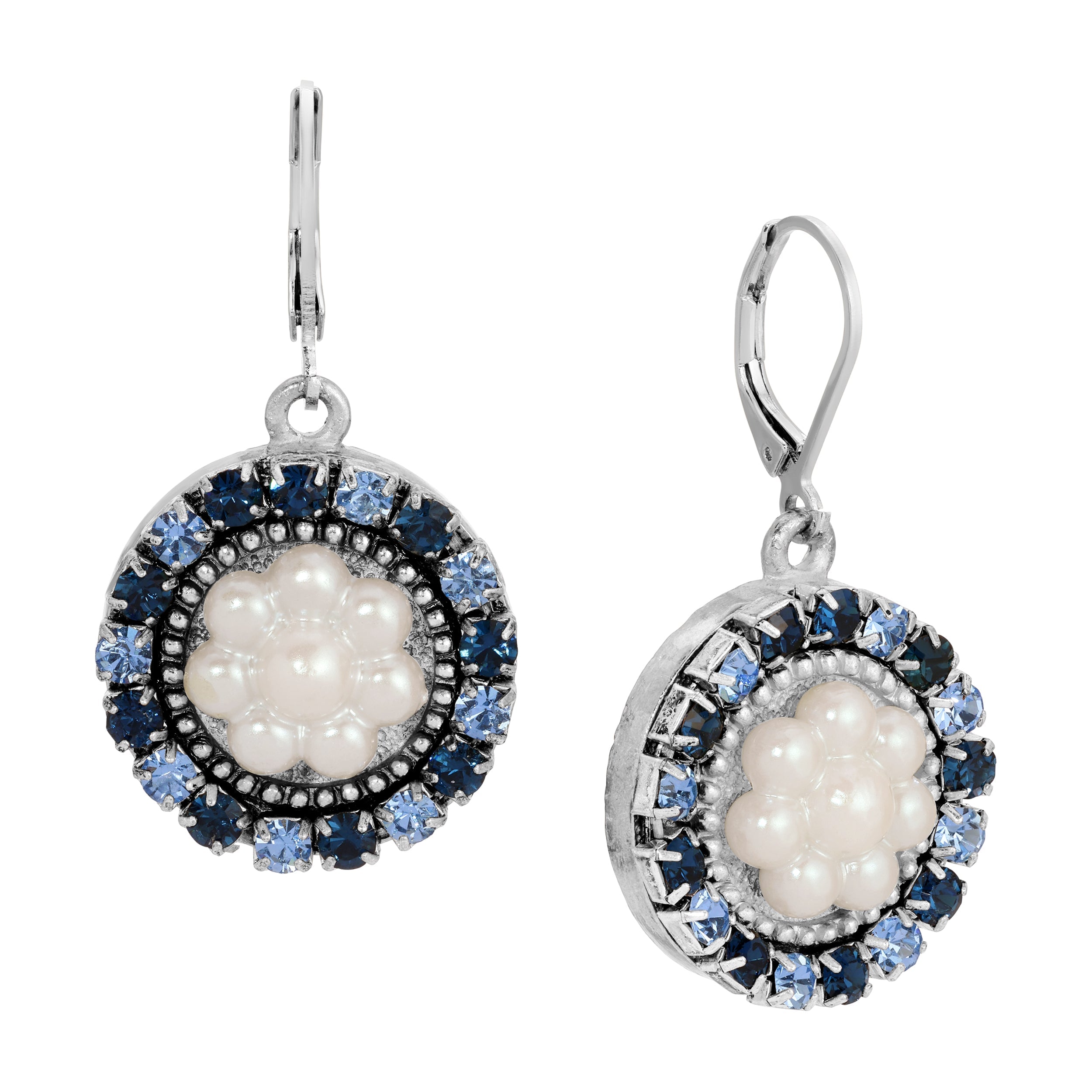 VINTAGE HOLLYWOOD] 925 Silver☆Klias Gemstone Gold Earrings