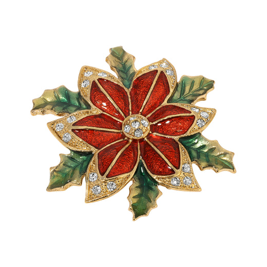 Poinsettia Brooch