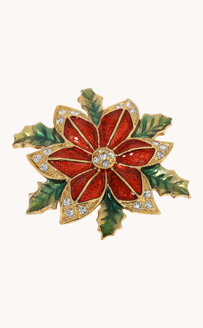 Poinsettia Brooch