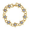 1928 Jewelry Channel Crystal Floral Bloom Link Bracelet