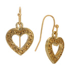 1928 Jewelry Topaz Crystal Open Heart Wire Drop Earrings