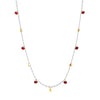 1928 Jewelry Faceted Bead & Gold Charms Link Necklace 40