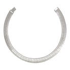 1928 Jewelry Silver Textured Lines Mesh Collar Necklace