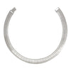 1928 Jewelry Silver Textured Lines Mesh Collar Necklace
