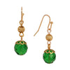 1928 Jewelry Shore Crystal Beaded Dangling Earrings