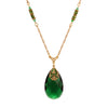 1928 Jewelry Briolette Glass Stone Pendant Necklace 28