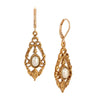 1928 Jewelry Renaissance Oval Stone Drop Earrings