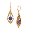 1928 Jewelry Renaissance Oval Stone Drop Earrings