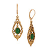 1928 Jewelry Renaissance Oval Stone Drop Earrings