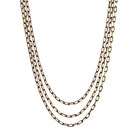 Black & Gold Multi-Length Layered Chain Necklace 16" + 3" Extension