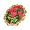 1928 Jewelry Blooming Pink Tulips Brooch