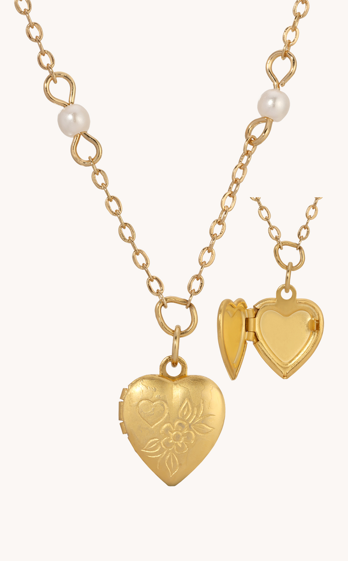 Small Heart Locket Necklace