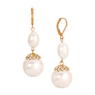 Gold Faux Pearl Drop & Dangle Earrings