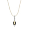 4mm Faux Pearl Stand Cameo Pendant Necklace 15
