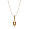 4mm Faux Pearl Stand Cameo Pendant Necklace 15