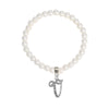 1928 Jewelry Faux Pearl Initial Stretch Bracelet