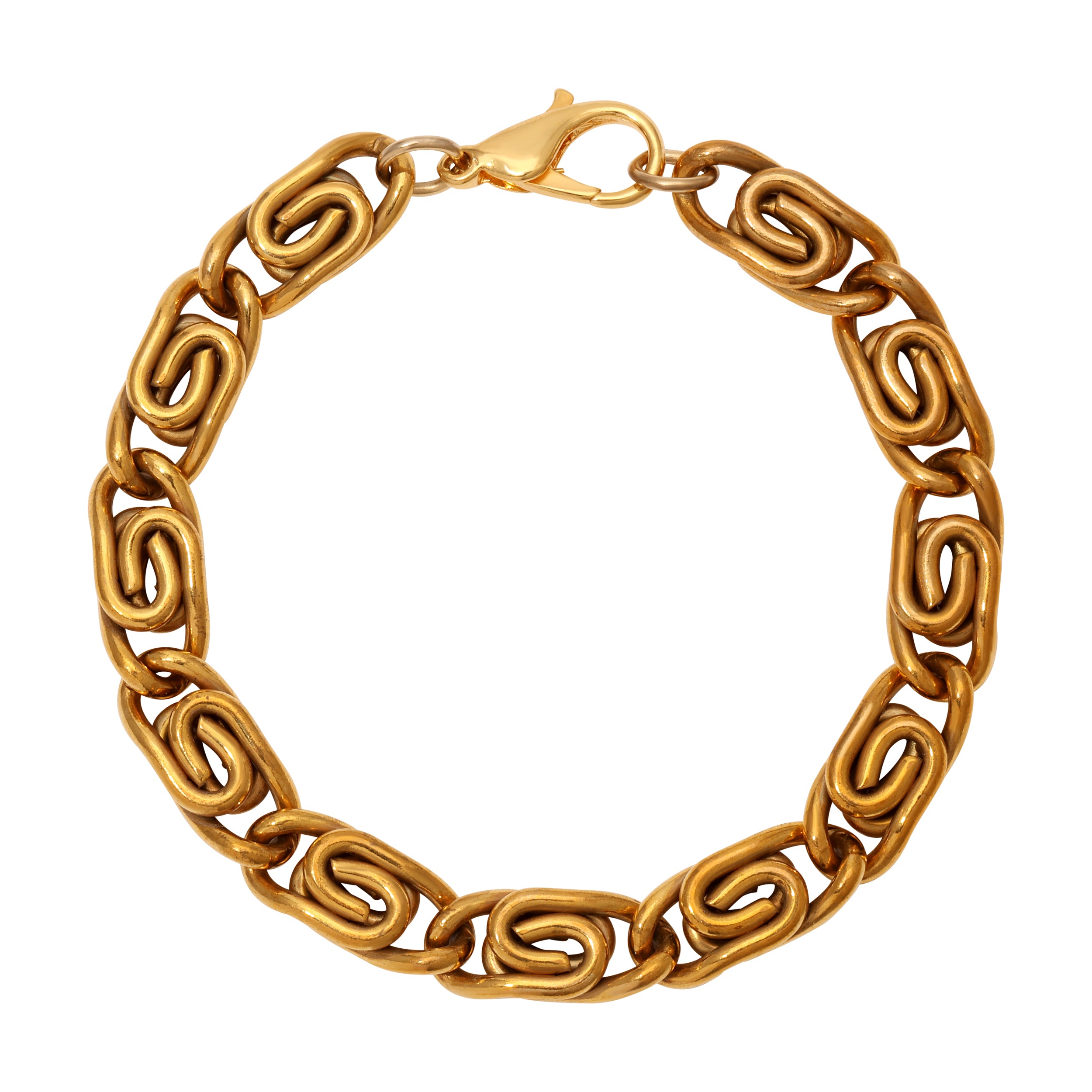 Antiqued Gold Scrollwork Bracelet