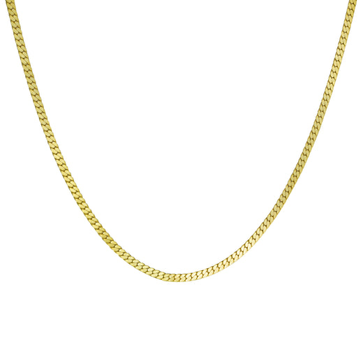 Gold Serpentine Chain Necklace 24"