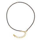1928 Jewelry Eclipse Black And Gold Chain Anklet 9" + 1.5" Extension