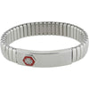 1928 Jewelry Stainless Steel Small Medical Alert ID Stretch Bracelet