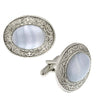 1928 Jewelry Gemstone Oval Cufflinks