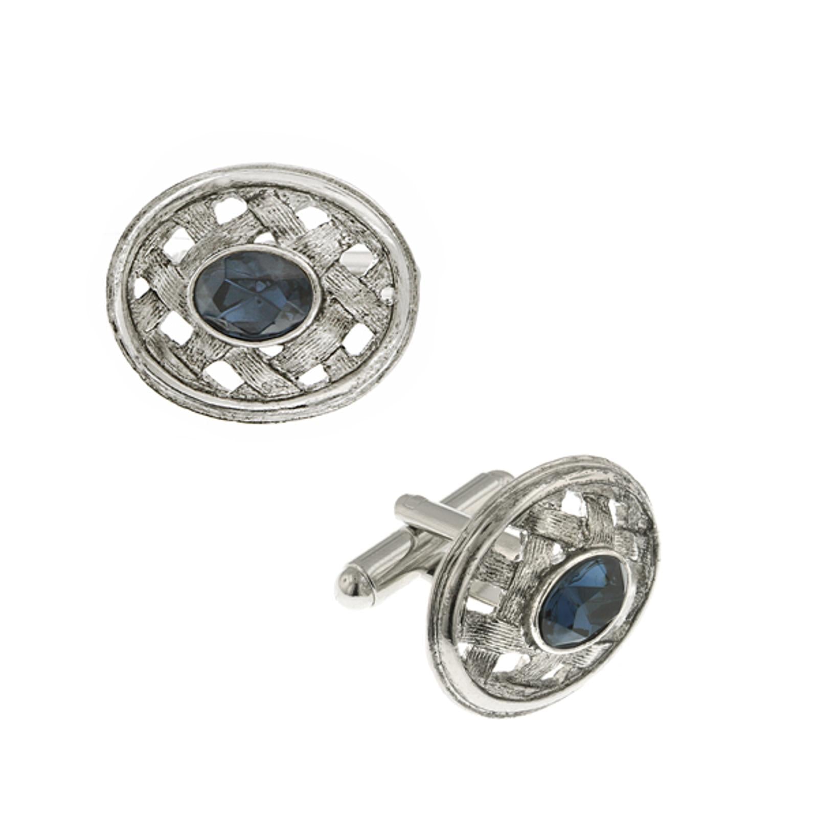 1928 Jewelry Lattice Crystal Cufflinks