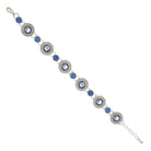 2028 Jewelry Round Medallion Stone Link Bracelet
