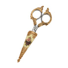 Manor House Two Tone Purple And Pink Flower Decal Small Scissors laying flat