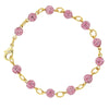 Pave Crystal Fireball Link Bracelet
