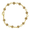 Pave Crystal Fireball Link Bracelet