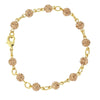 Pave Crystal Fireball Link Bracelet