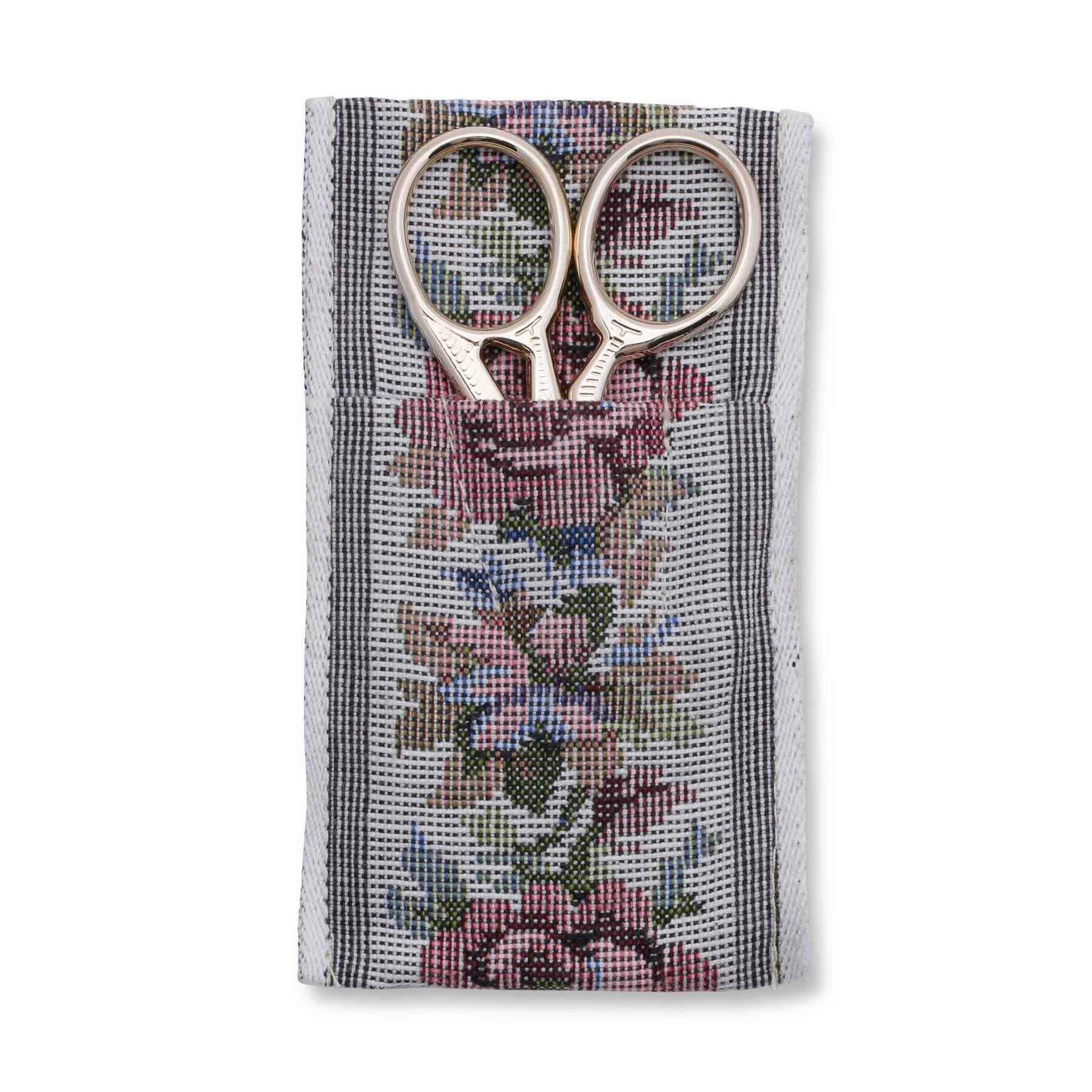 1928 Jewelry Crane Bird Designed Scissors With Pouch