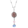 1928 Jewelry 3 Sided Transparent Stone Spinner Drop Necklace 28