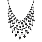 1928 Jewelry Glam Multi Layered Beaded Bib Necklace 13"